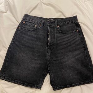 SOLD -Aritzia Denim forum black shorts